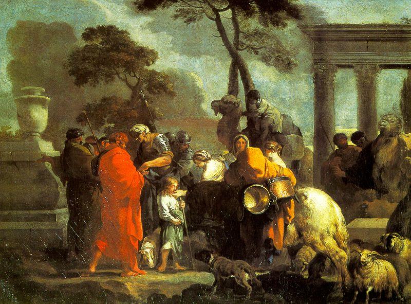 Bourdon, Sebastien The Selling of Joseph into Slavery oil painting picture
